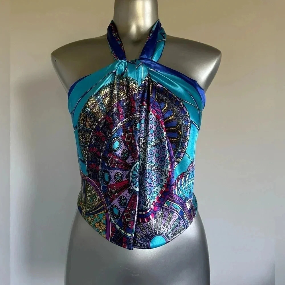 2 for $30 🆕Luxury Satin Scarf Top - Picture 7 of 15